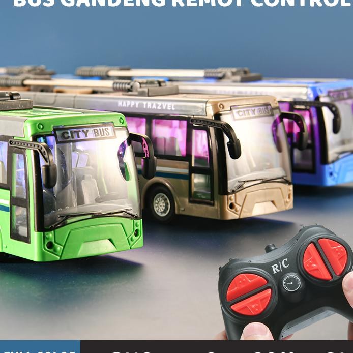 Tttoy Mainan Anak Rc Bus Gandeng Mobil Bus Mainan Gandeng Dengan Lampu Led Bus Travel Remote Control