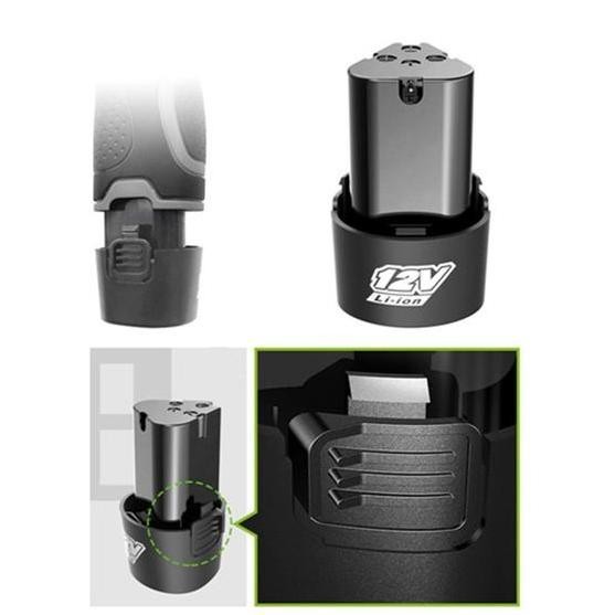 Baterai  Bor Cordless 12 Volt+Charger Power Adapter 12V Dc 110-220V Untuk Bor/Charger Bor Cordless 1