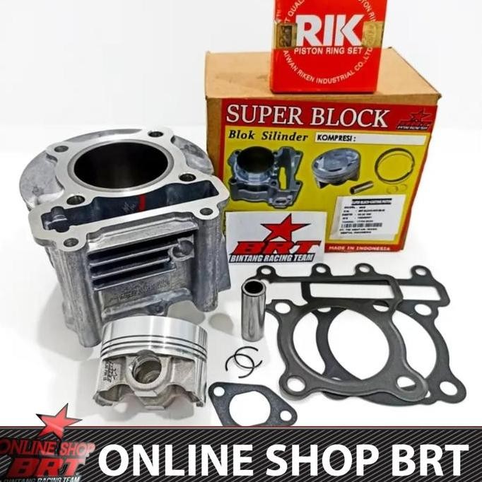 Blok Set Piston Cast Iron 58 Brt Mio Sporty Mio Smile Mio New Mio Soul Mio Old Karbu