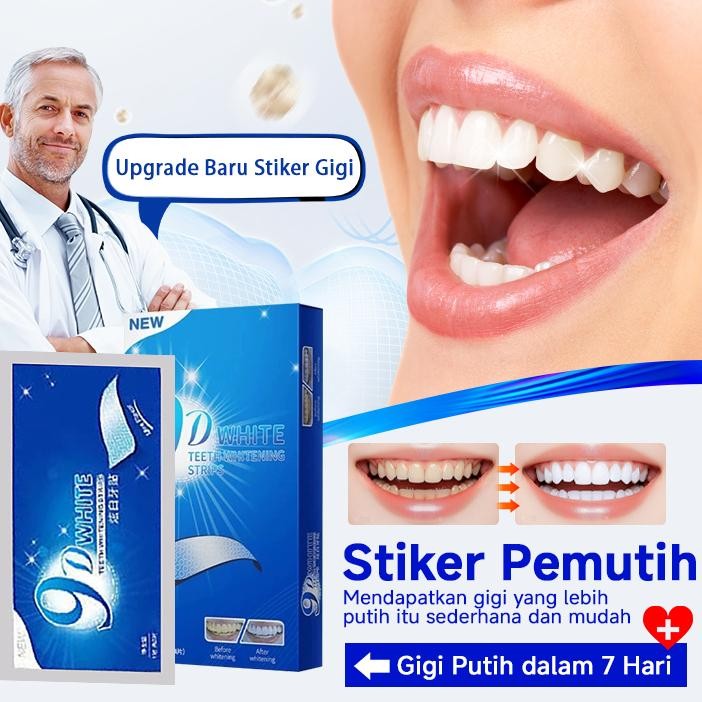 Pemutih Gigi 9D 7 Set Stiker Pemutih Gigi Stiker Gel Pemutih Gigi Untuk Kebersihan Mulut Alat Pemuti