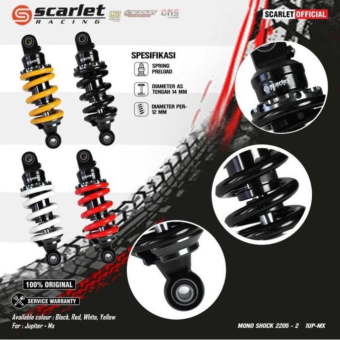 Monoshock Scarlet Original 205Mm Variasi Pnp Jup Mx Old/New Mx King