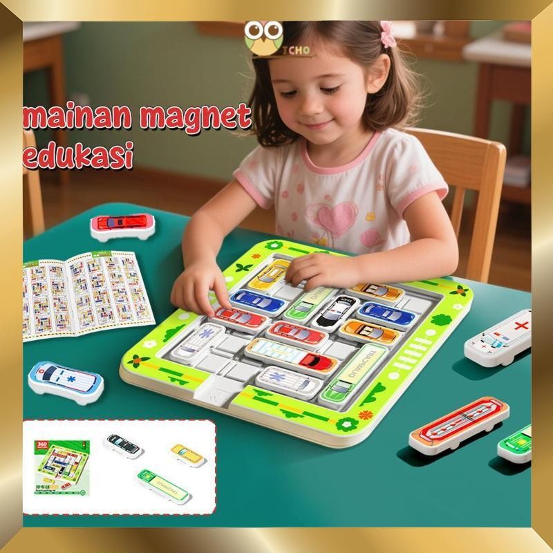 Berkualitas Mainan Puzzle Anak Mobil IQ Car Magnet Puzzle Edukasi Keluarga Games - Termurah Terlaris