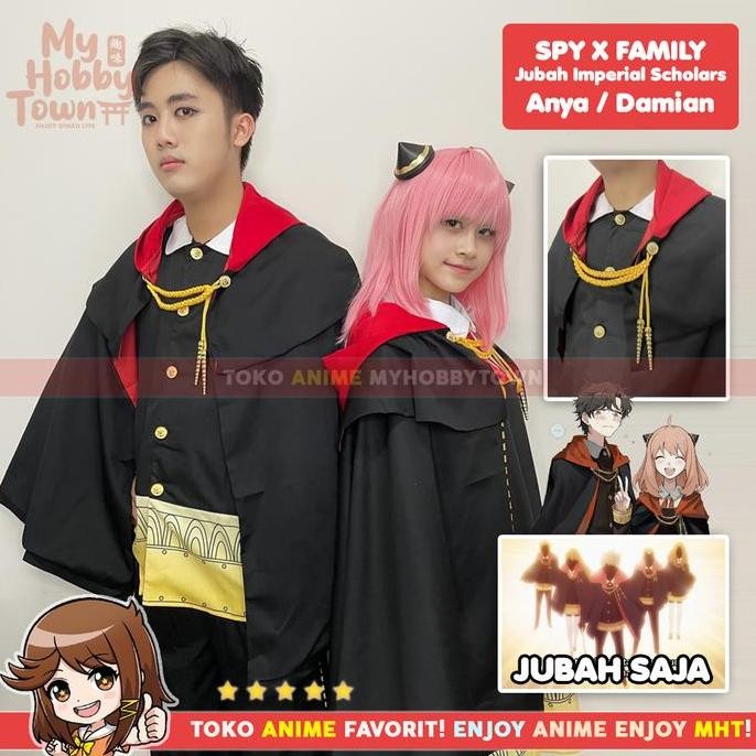 Ready  Jubah Imperial Scholar Anya Damian Kostum Cosplay Anime Spy X Family