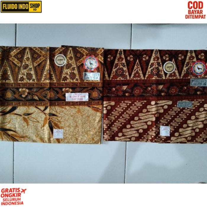 New Kain Sarung Batik Wanita Jumbo Sogan Soloan Sudah Dijahit Siap Pakai Cap Cent Jago Halus Promo