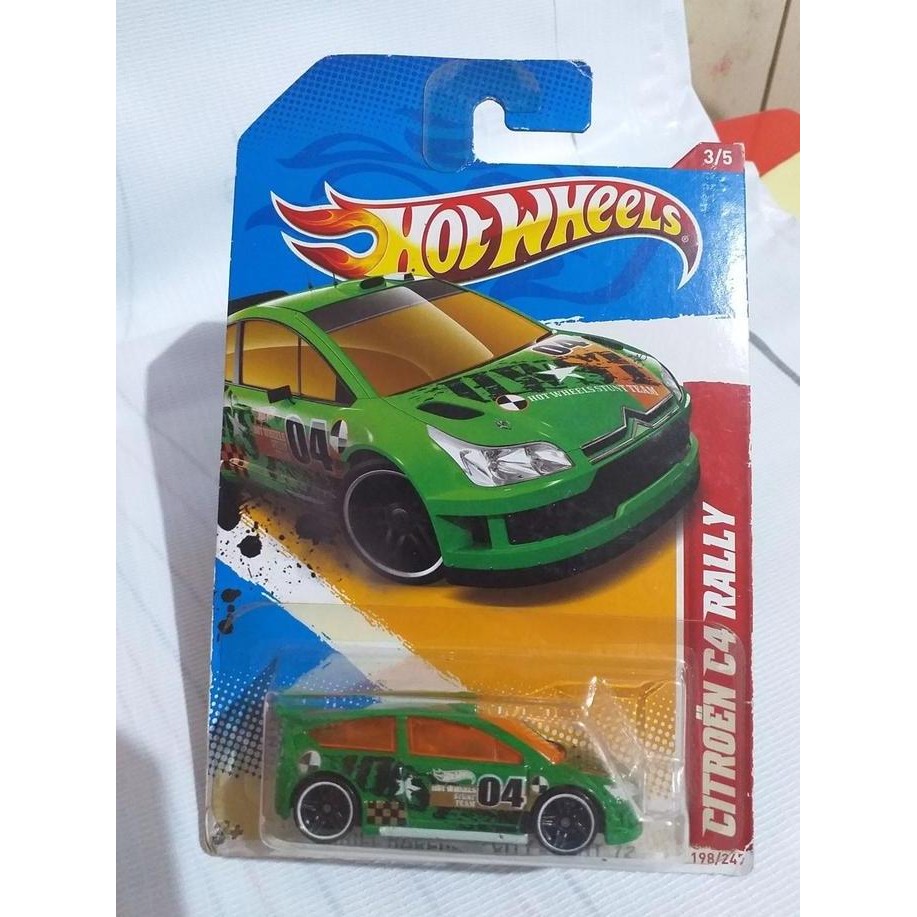 HOT WHEELS CITROEN C4 RALLY HIJAU