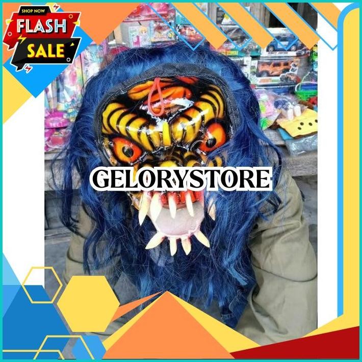 READY Topeng Buto Ijo / Topeng Gedruk Mika / Topeng Tradisional Gedruk Mika / Topeng Rampak Buto SAL