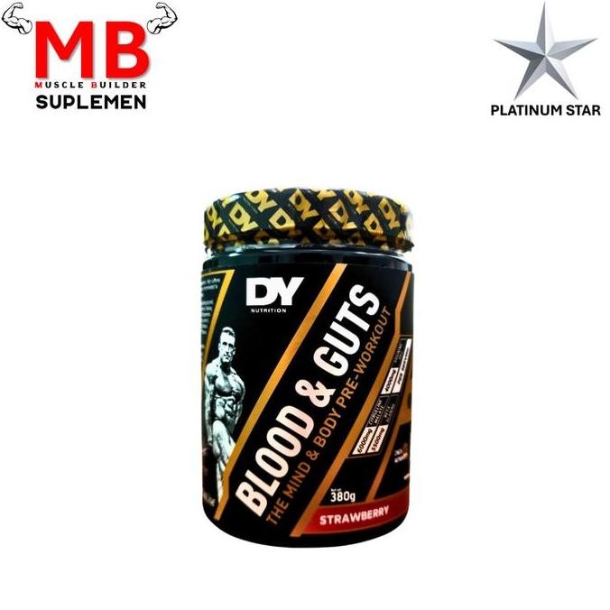 Blood & Guts DY Nutrition 20 servings Dorian Yates Pre Workout PreWorkout Serving Serv and n Gut NO 