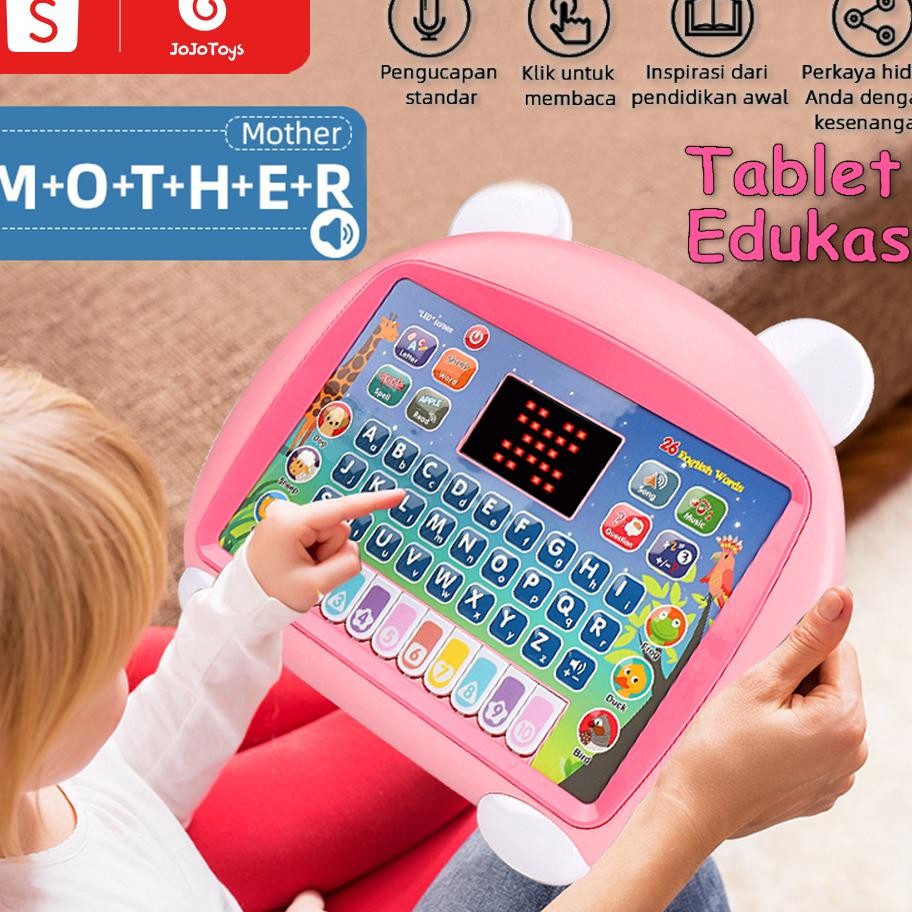 Jojotoy Mainan Tablet Musik Piano Anak Tablet Edukasi Anak Mainan Tablet Belajar Huruf Laptop Mainan