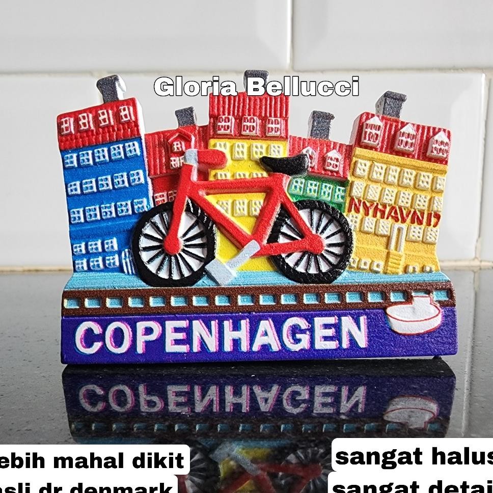Tempelan Kulkas Magnet Copenhagen Souvenir Oleh Oleh Negara Denmark Eropa