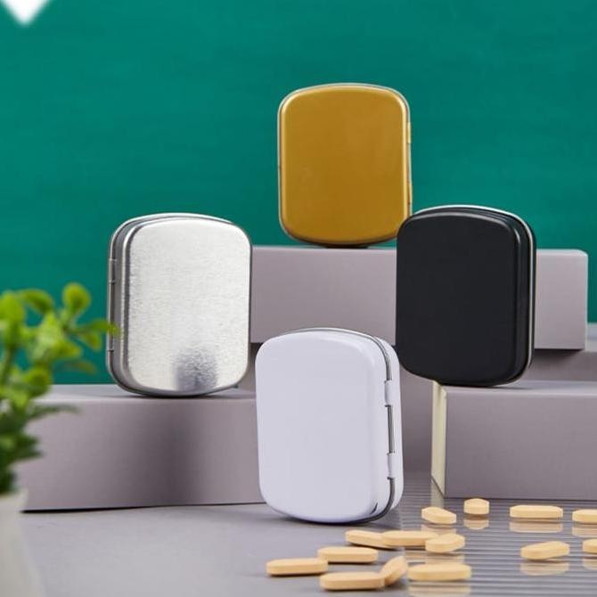 Kaleng Aluminium Tin Can Polos Storage Box Serbaguna Kaleng Obat Permen Kaleng Jarum