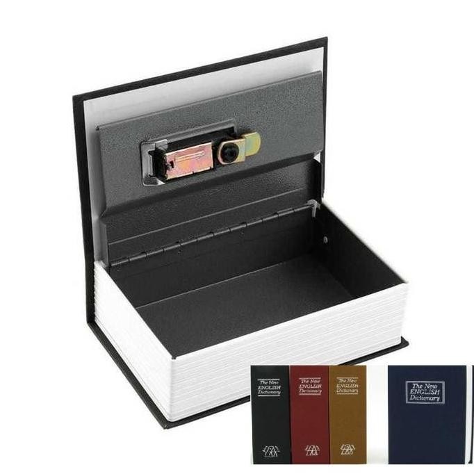 Safety Box - Brankas Mini Model Buku - Brangkas Penyimpanan Uang Emas