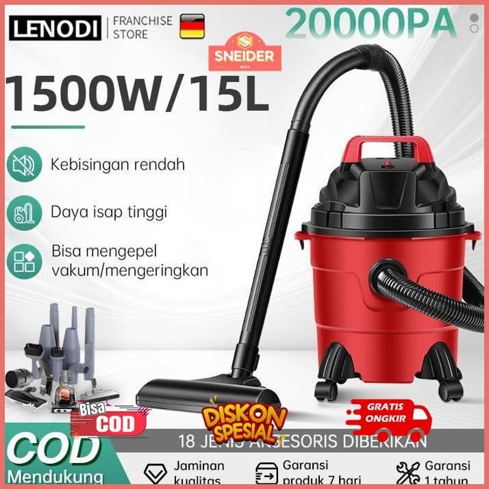 ZAI-2530 wes-24 see-97 LENODI 3in1 Vacuum Cleaner 15 L1800W 20000Pa Hisap yang kuat Sedot Basah Keri