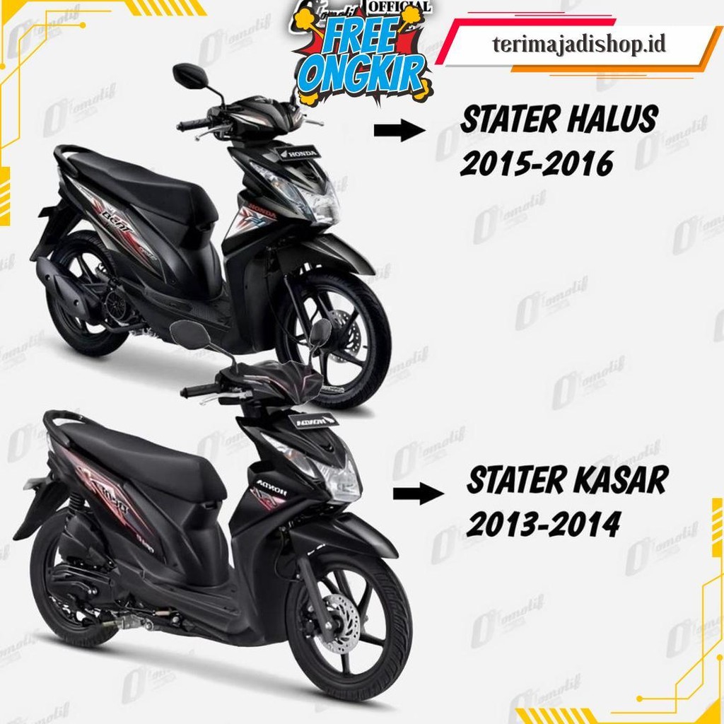 Batok Beat Fi 2013 - 2014 Depan Belakang Warna Merah / Batok Beat Fi Starter Kasar Original Produk