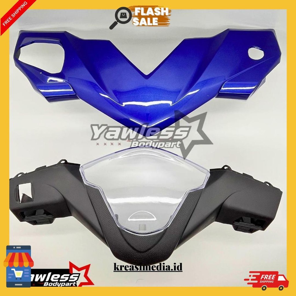 Batok Beat Karbu 2008 - 2012 Depan Belakang Biru Tua Mika Km Beat Karbu Biru Tua Original Produk