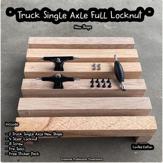 Fingerboard Truck Pro Single Axle New Shape Full Locknut Findwoods