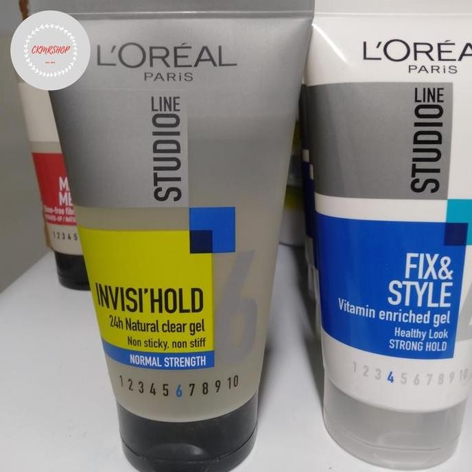 Loreal Studio Line Invisi'hold 6 Normal Strength 24 Clear Gel 150ml - L'oreal Paris  Studio Gel mine