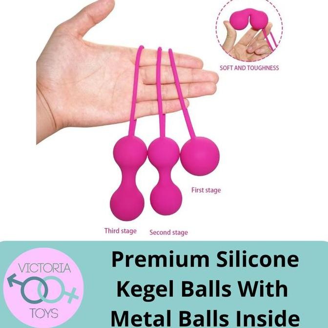 Premium Silicone Kegel Ball With Metal Balls Inside / Bola Senam Kegel