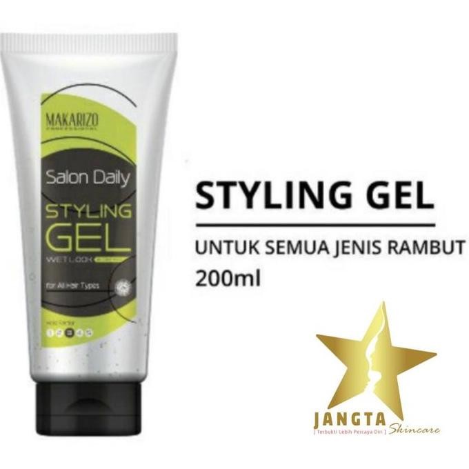 Makarizo Styling Gel Wet Look - Hair Gel - Gel Rambut - Gaya Rambut