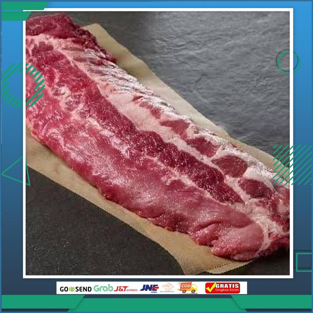 Pork Ribs / Iga Babi Import - 1Kg Non Halal