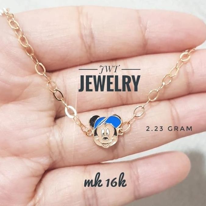 GELANG BABY BAYI KAKU EMAS MICKEY MOUSE HADIAH LUCU-70%