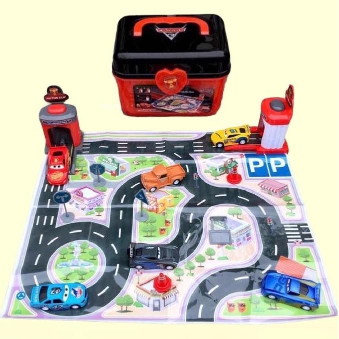 Mainan Anak Playset Box Cars Playmat