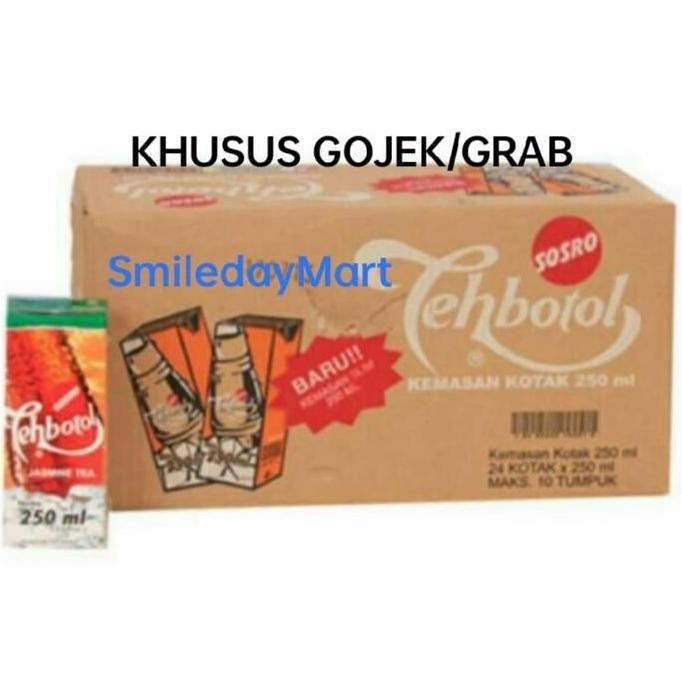 BEST SELLER TEH BOTOL SOSRO KOTAK 250ML 1 DUS 24 PCS / TEH BOTOL KOTAK 250ML 