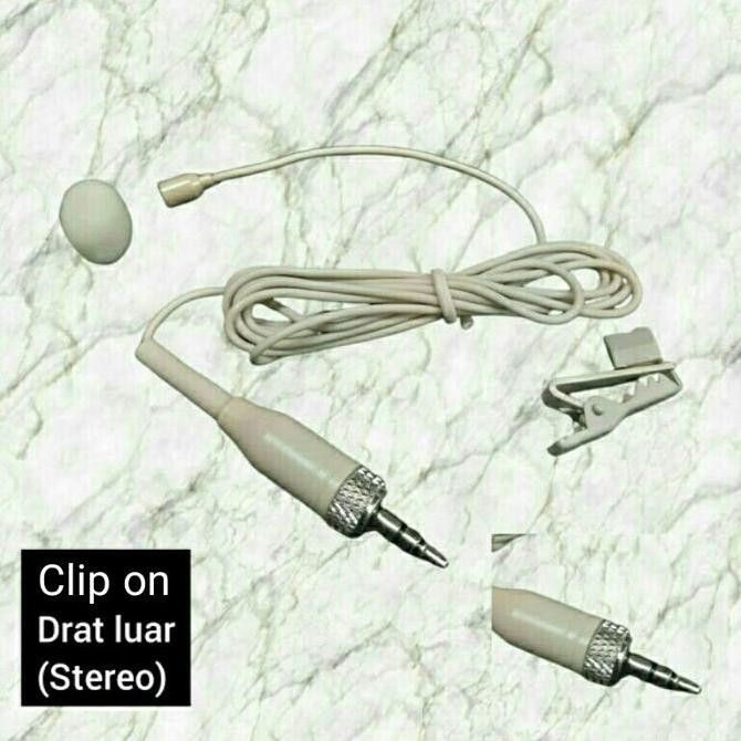 Mic Jepit/Clip On Mini Kabel Jack Drat Luar Stereo