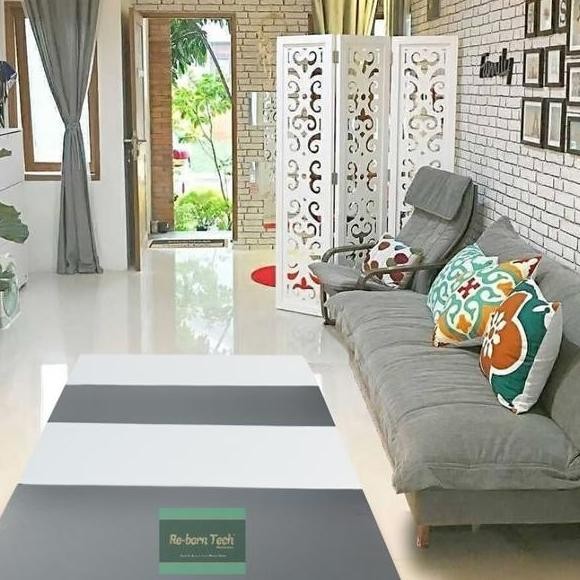Reborn Tech Kasur Lipat 4 Rebounded R90 Ukuiran 90X200 Matras Senam Playmat Cover Kulit Anti Air