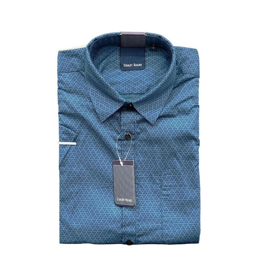 Kemeja Pria Stanley Adam Original Formal Kerja  Kantor Lengan Pendek SM