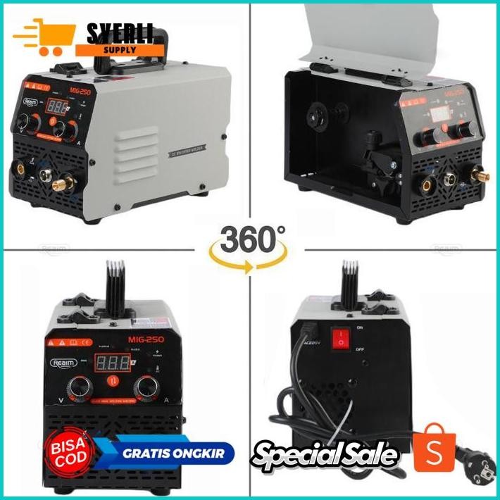 Promo As23 Reaim Mesin Las Inverter Mig-250 Igbt 450 Watt / Mesin Trafo Las / Welding Machine / Weld