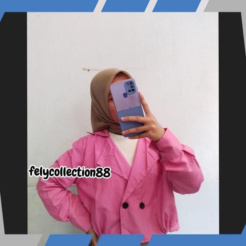 Diskon ADARA Blazer Crop // Outer Blazer Wanita Casual - Termurah Terlaris Berkualitas Pengiriman Ce