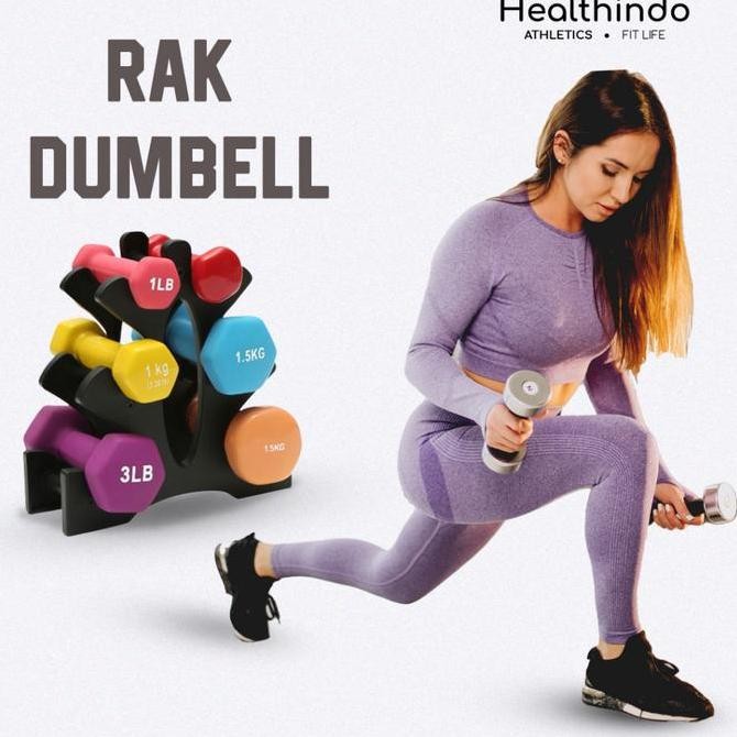 Healthindo - Rak Dumbell Rak Barbel Rak Dumbbell Tempat Dumbell Barbel