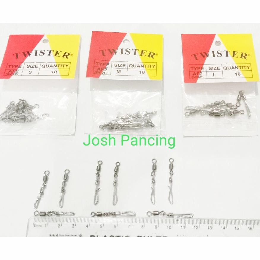 [Kecil Peniti Galatama Twister Af2 Barrel Rolling Swivel + Kili Kili Murah Nt-137
