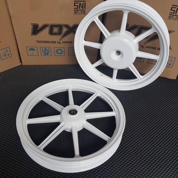 VOX Set Velg Racing Vario 125 150 Batang 8 Ring 14 SNI Velek Putih