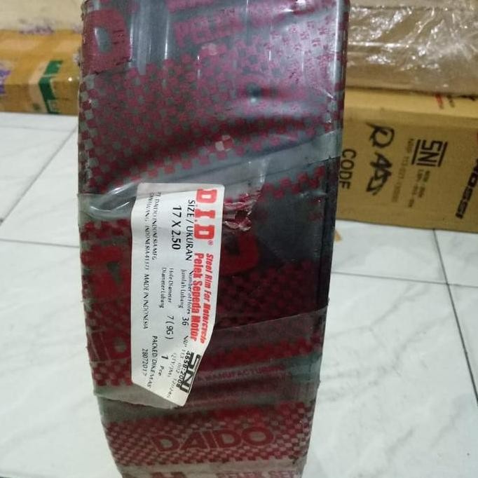 VELG BESI DID UKURAN 250 RING 17 WARNA HITAM HOLE 36