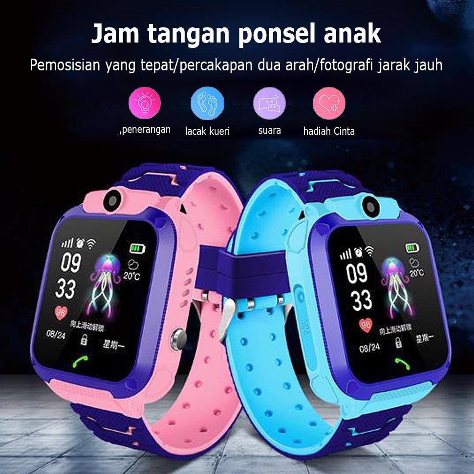 Q12 Smartwatch Pemosisian Anak Tahan Air Mengambil foto Smartband