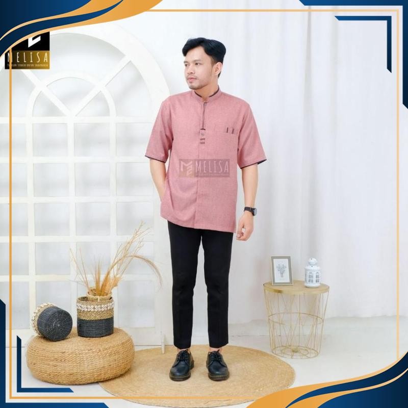 Termurah Baju Koko Couple Ayah Dan Anak Bahan Katun Madinah Baju Muslim Pria Model Kemko Polos Lenga