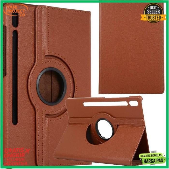 Promo Samsung Tab S7 T870 Tab S8  Tab S7 Plus T970 Tab S7 Fe Tab S8 Plus Rotary Leather Stand Flip C