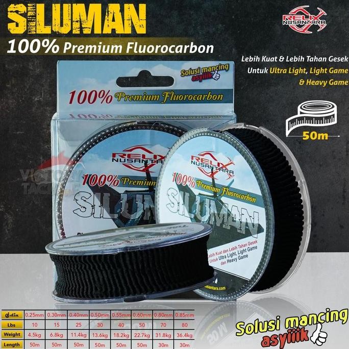 SENAR PANCING Leader Relix Nusantara Siluman 100% fluorocarbon