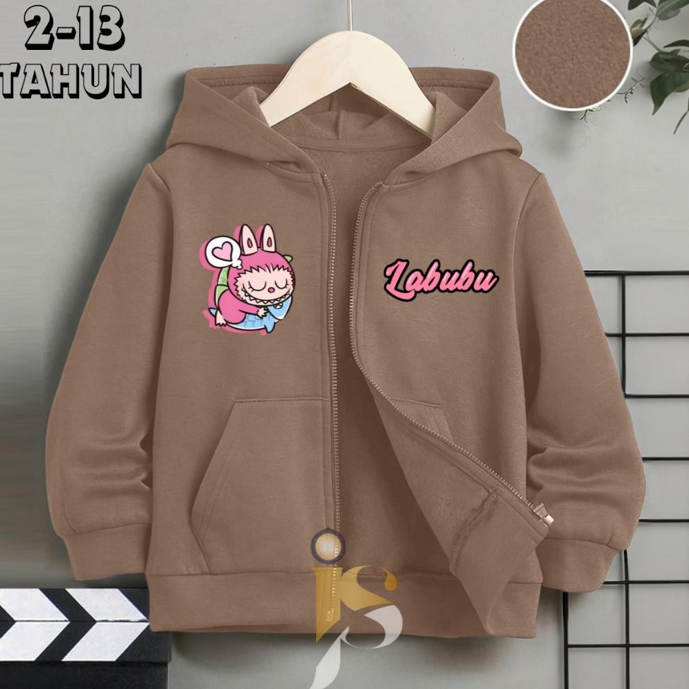 Original Jaket Labubu Anak Perempuan Viral Terbaru Usia 3-13 Tahun Jaket Karakter Lucu Anak Cewek Un