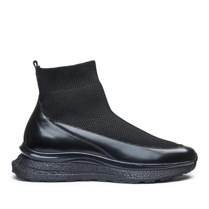 Prabu - Dipa 2.0 All Black Sepatu Slip On Pria Hitam Sneaker Flat