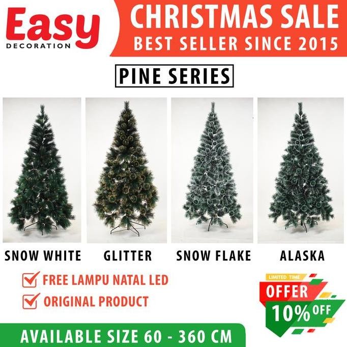 Premium Pohon Natal 3.6 Meter 360 Cm 3,6 Meter 12 ft FEET PVC Jarum Pinus CHRISTMAS TREE Easy Decora
