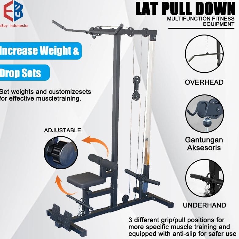 Lat Pull Down Crossover Rowing Alat Fitness Multifungsi Alat Fitness Lat Pull Down