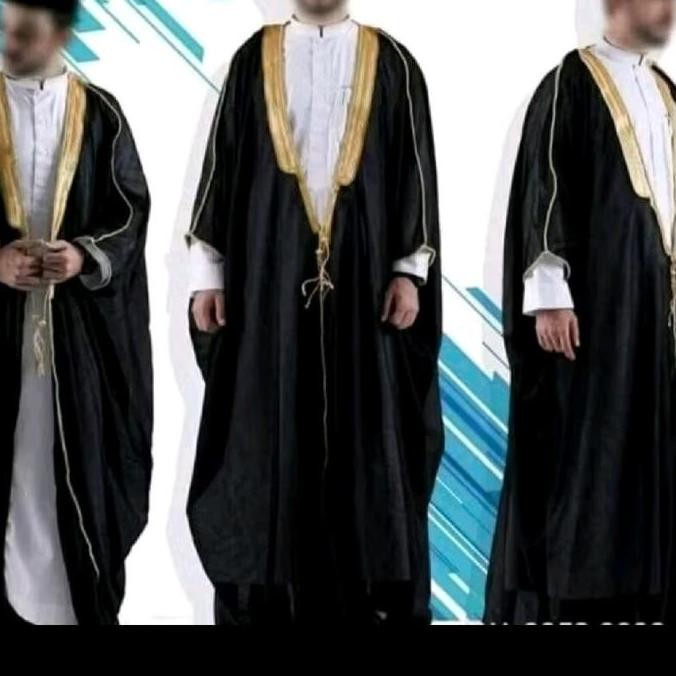 luaran jubah raja arab bisht  Pria Arab mislah jubah imam original impor saudi syar'i