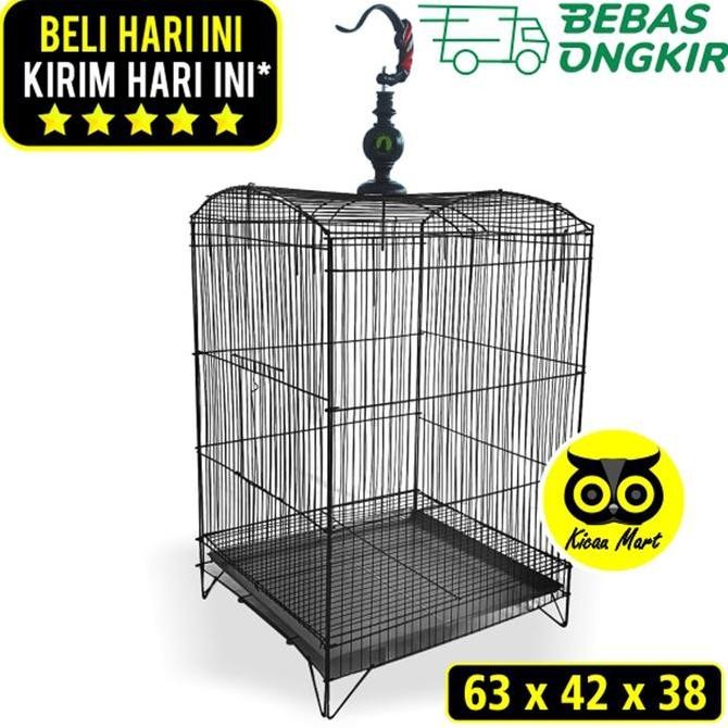 {{{{}}] KHUSUS GOSEND/INSTAN Sangkar kotak besi lipat no 2 sangkar kandang burung kacer kenari