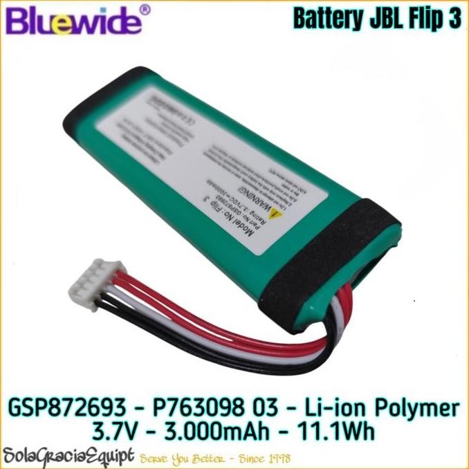 Batre / Baterai / Battery Speaker Jbl Flip 3 - Gsp872693 - 3.000Mah