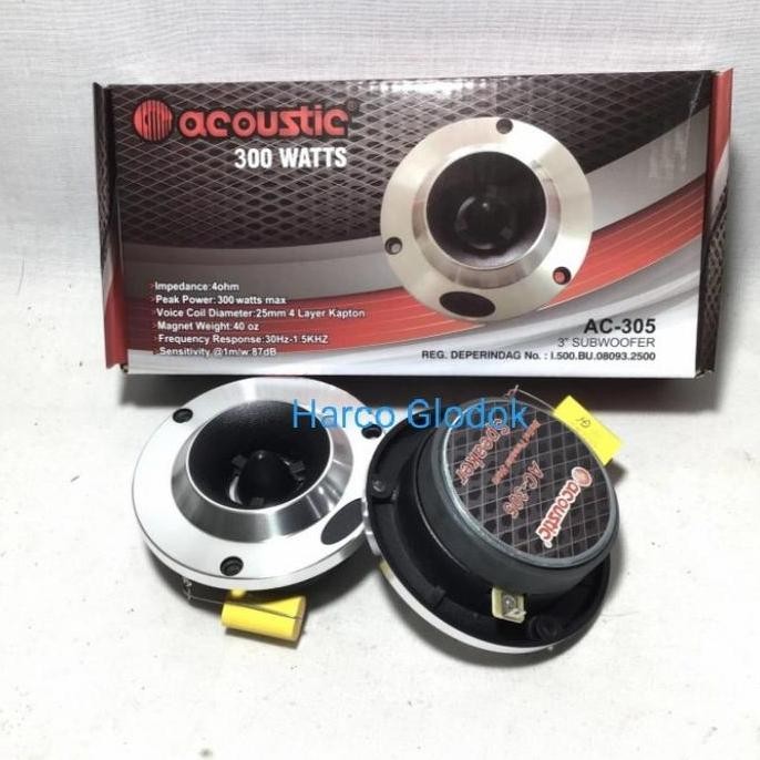 Tweeter Dome Acoustic Ac-305 Sepasang 3" Dome Acoustic Ac-305