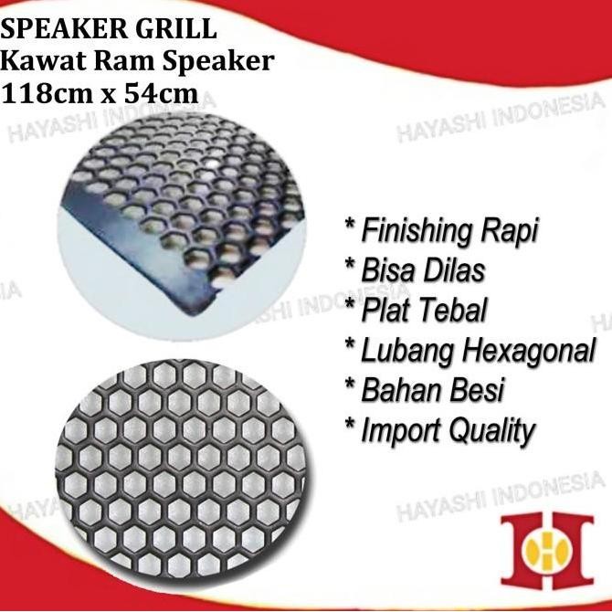 Ram Grill Speaker Kawat Jaring Tutup Kotak Box Plat Besi Hexagonal