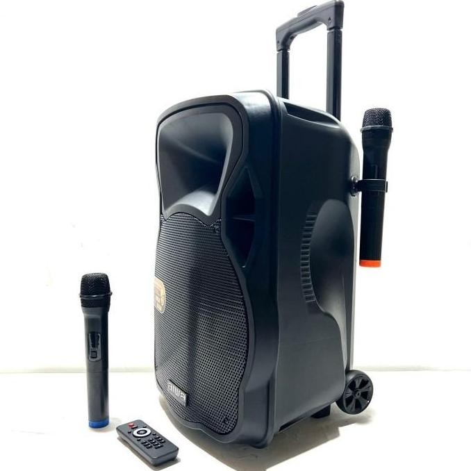 Speaker Aktif Salon 12 Inch Aiwa Mega Bass Wireless Microphone Karaoke