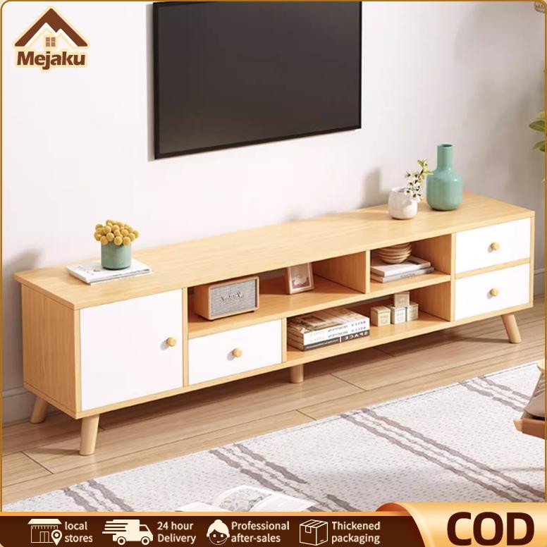 Cod 120/140cm Meja TV Kayu Rak Tv Minimalis Bufet Tv Minimalis Kayu Modern Murah Tv Rak
